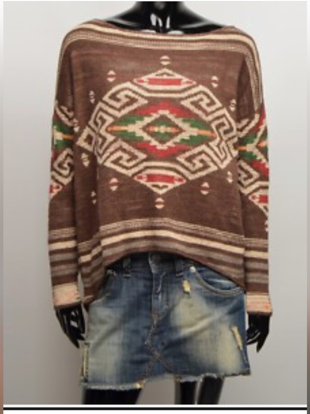 Ralph Lauren Aztec Sweater - Denim and Supply- M - classic -